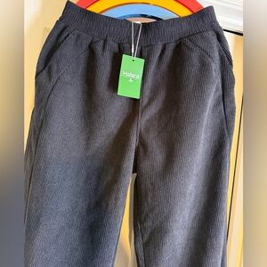 HALARA High Waisted Straight Leg Fleece Corduroy Casual Pants with Pockets